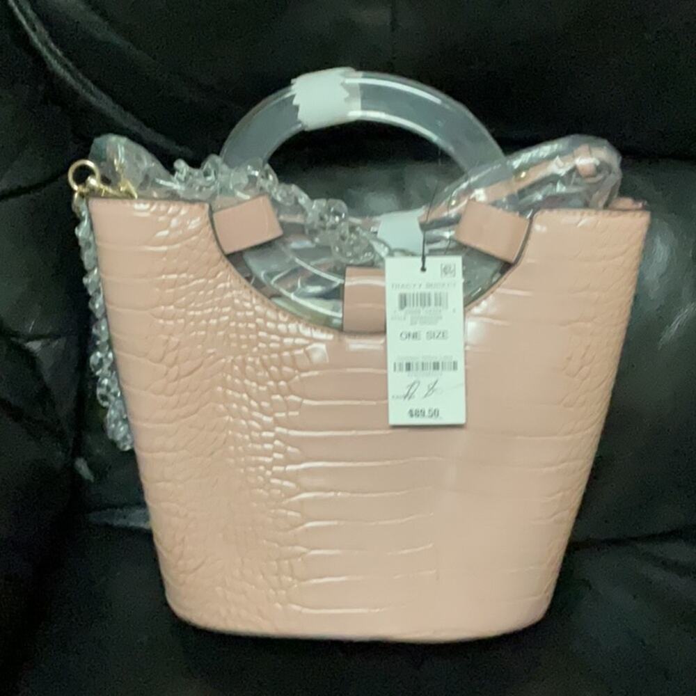 INC International Concepts Pink Tote with Sleek Design